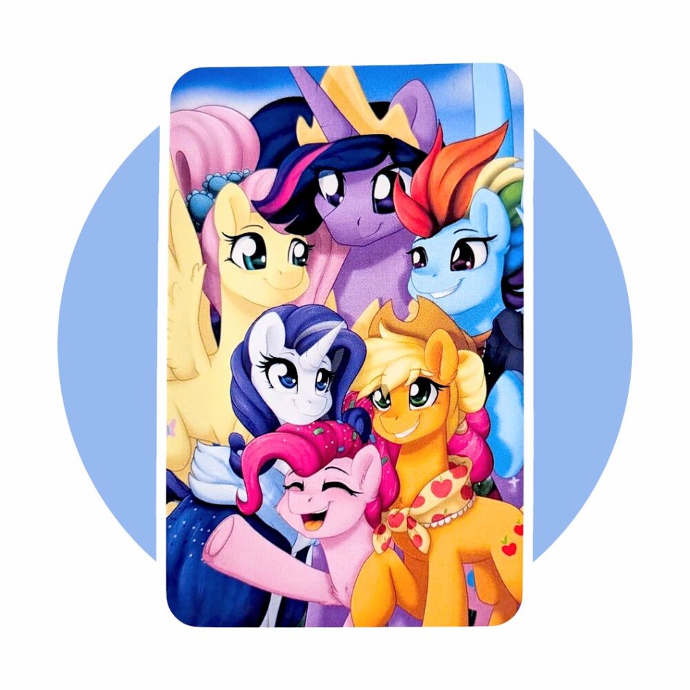 My Little Pony Art Card (RR03): Fluttershy, Rarity, Rainbow Dash, and Applejack - Picture 1 of 2